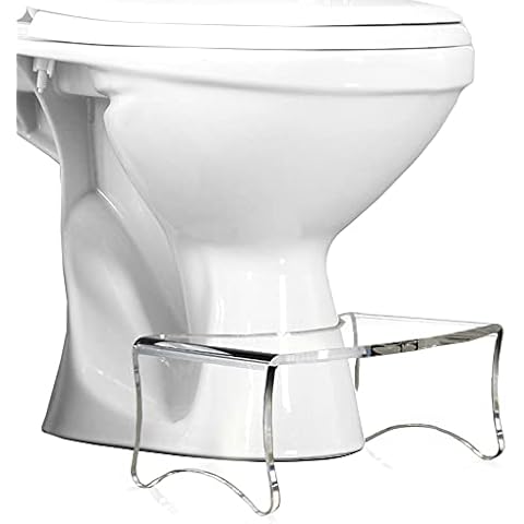 STAUBER Best Potty Taburete - Taburete de inodoro en cuclillas (acrílico transparente) Cover
