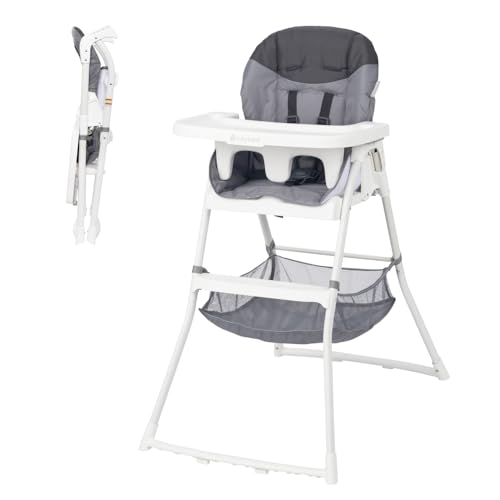 Image of Baby Trend Flat Fold High Chair, Stellar Grey