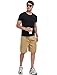 ZAFUL Flat Pocket Casual Shorts for Men Cargo Shorts Fashion Summer Short Drawstring Outdoor Twill Shorts 1-Khaki M