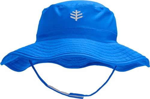 Coolibar UPF 50+ Baby Splashy Bucket Hat - Sun Protective (2-3T- Baja Blue)