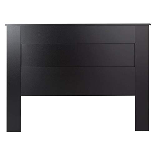 Pemberly Row Traditional Queen Flat Panel Headboard In Black #TOP3