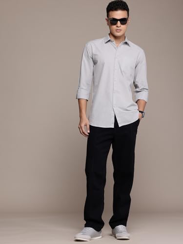 Image of Men's Cotton Linen Solid Shirt | Slim Fit Full Sleeve Casual Shirt | Lightweight | Breaethable | Stylish
