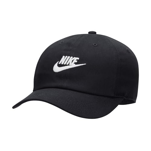 Nike Kid's Club Unstructured Futura Wash Cap, Black/White, 1SIZE