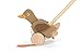 small Foot Schiebetier Ente mit beweglichem Kopf aus Holz, hilft beim Laufenlernen, Schiebespielzeug für Kinder ab 18 Monaten, 12493, Braun