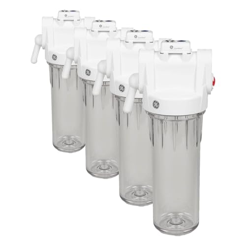 Image of GE Whole House Water Filtration System, Reduce Sediment, Rust, Install Kit & Accessories Included, Filter Not Included, Replace Filter (FXWTC, FXUSC, FXWPC, FXWSC) Every 3 Months, GXWH20T (Pack of 4)