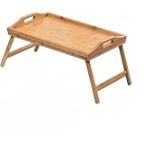 ちゃぶ台 竹製 ベッドテーブル ローテーブル 軽食朝食トレイテーブル 傷付きにくい 折りたたみ式 折り畳み脚 調整可能 多機能 絵画ノートパソコン キャンプテーブル 小型 軽量 ミニテーブル 脚付き 竹製ベッドテーブル 折りたたみ式トレイ 多機能手元テーブル (アップグレード版 厚さ5mm)