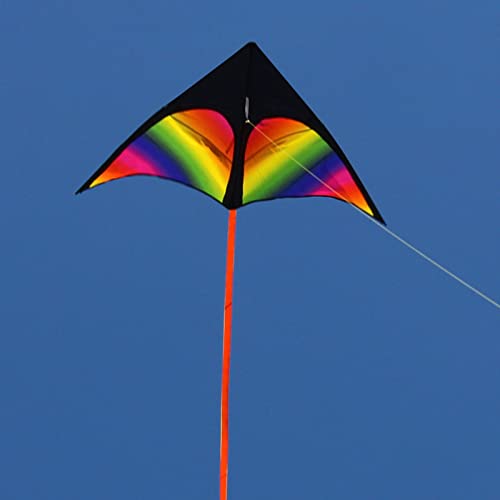 Pipa -íris delta pipa com barbante e cauda Triângulo Pipa inconfundible envergadura grande para ar l