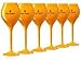Veuve Clicquot 6x Yellow Trendy Champagne Flutes Polycarbonate Acrylic Poolside Glasses Goblets (Small Edition)