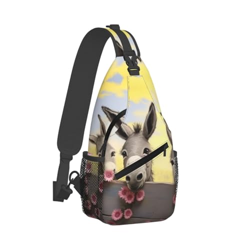 Bolso tipo sling bandolera negro para exteriores miniatura 1