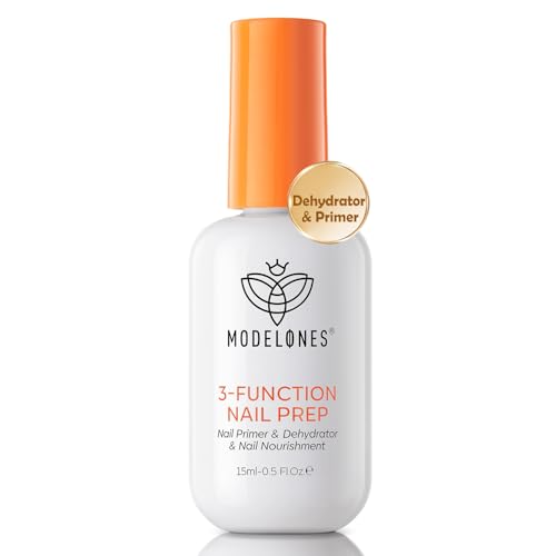 modelones Nail Dehydrator and Primer, 3-in-One HEMA-Free Nourishing Prep for Acrylic & Gel Nails, Manicure Tables Supports Growth