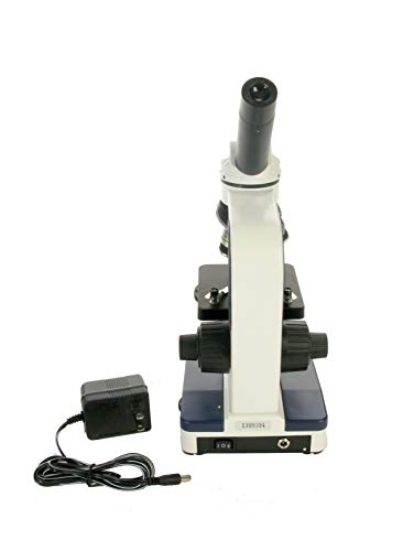 American Educational 7-1358 Basic Monocular Compound Microscope, Wf10X Eyepiece, 40X-400X Magnification, Brightfield, Tungsten Illumination, Plain Stage, 110V Or Battery-Powered #TOP5