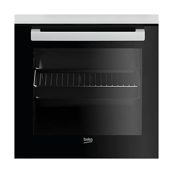 Beko FSM57100GW b100 Elektro-Herd mit Glaskeramik-Kochfeld, Freistehend, 50 cm Standherd, 55 Liter Volumen, Zeitschaltuhr, pflegeleichte Emaillierung, abnehmbare Backofentür, Schwarz – Bild 4