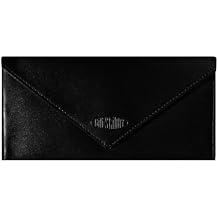 Big Skinny Womens Slimvelope Leather Tri-Fold Checkbook Slim Wallet Holds Up To 40 Cards, Black, One Size