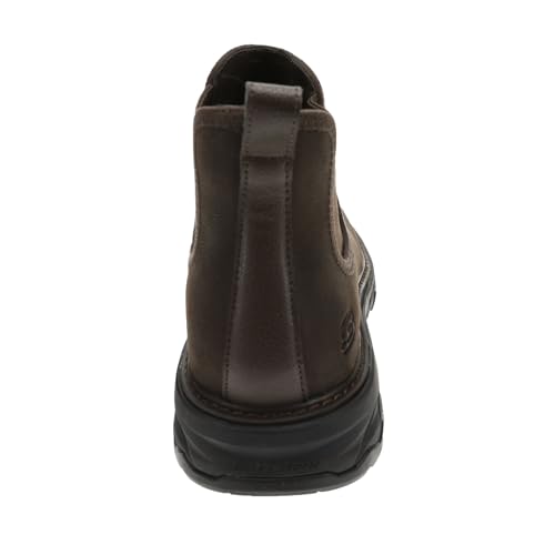 Skechers USA Men's Men's Lockett-Heath Chelsea Boot, Dkbr (Dark Brown), 12