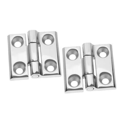 KONTONTY 2pcs Stainless Steel Hinge Boat Hinges Door Hardware Trailer Hardware Silver Stainless Steel