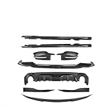 Body Kits Front Lip Side Skirts Rear Diffuser Bumper Splitters Side Mirror Cover Compatible For BMW 4 Series G26 Sedan 2020+(Dry carbon fiber)