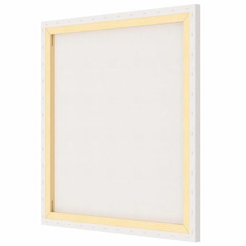 Image of Artist Standard Series 10 Oz (440 GSM) 100% Cotton Pre-Stretched Canvas with Wooden Frame 18x40 mm | Primed Canvas Stretched for Oil & Acrylic Painting 24 inch x 24 inch (60x60 cm), Pack of 4
