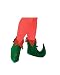 Rubie's Adult Elf Shoes, Green/Red, One Size