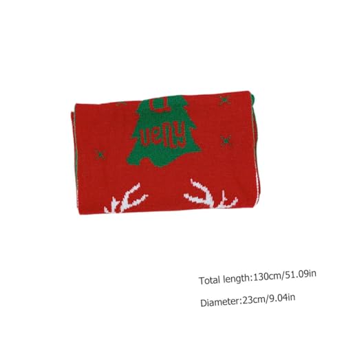 Bufanda Navideña Roja y Verde con Orejeras de Invierno Infantiles 2