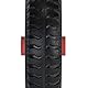 Relaxdays Schubkarrenrad 2.50-4, 2er Set, Vollgummi, Kunststoff, Ersatzrad Schubkarre, pannensicher, 80 kg, schwarz/rot