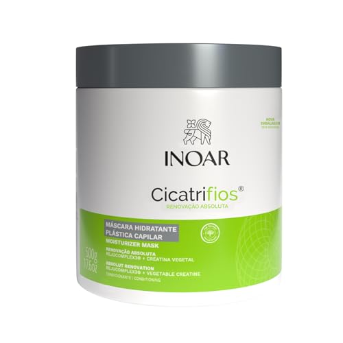 Inoar, Máscara Capilar CicatriFios – Hidratação, Brilho Intenso, Antifrizz e Recuperação dos Fios com Rejucomplex3-500g