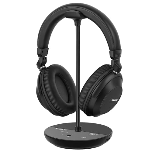 SIMOLIO Casque TV sans fil, Volume Amplifié & Confortable & Son Clair/Cinéma/Standard pour Seniors, Mode TV et Bluetooth, Utilisation avec Barre de Son,...
