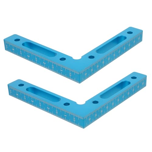 2pcs Carpentry Square Ruler Woodworking Clamps Cabinet Clamps Right Angle Clamps for Woodworking Setup Blocks Woodworking Clamping Square 90 Degree Clamps Woodworking Blue Iron OSOLADY