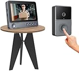 Euiuxoy スマートビデオドアベル、インターホン ワイヤレス、工事不要 、ワイヤレスドアホン、wi-fi 不要 防犯カメラ、インターホン、ビデオテープ連動、防犯カメラ機能 簡単設置、遠隔無線テレビ受話器ドアベルスクリーン付き、増設モニター 4.3インチスクリーン 双方向通話 双方向夜視 超広角 32 Gメモリカード IP66防塵防水 電源不要 配線不要 (シルバー,0G)