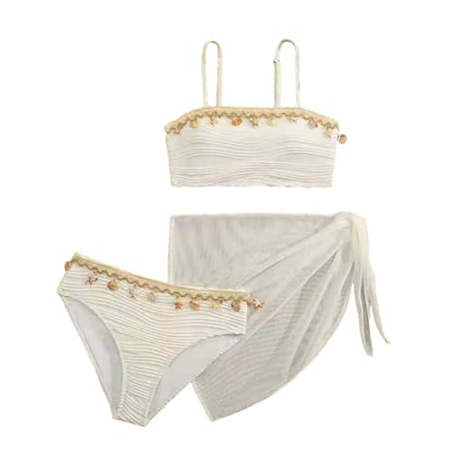 Maillot de bain fille motif flamant rose avec haut et short de bain