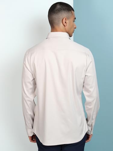 Image of Highlander Men's Slim Fit Formal Shirt | Solid Formal Shirt for Men | Comfortable Fabric | Stylish Design for Everyday Use & Office Wear