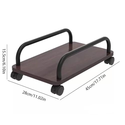 Soporte para CPU con bandeja de almacenamiento ampliada y sistema de polea para escritorio miniatura 2