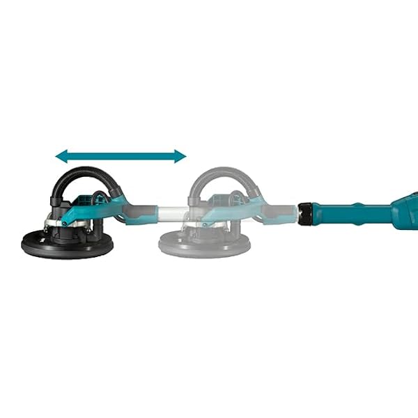 Makita 18V LXT Brushless 8-7/8" Drywall Sander w/AWS, Variable Speed, Bluetooth Auto-Start, Adjustable Extension, XPT, High-Efficiency Dust Extraction, Tool Only by Makita - Image 7