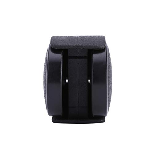 8 Pack Plastic Castor Replacement Wheel for Furniture, 1.5 Inch Diameter Black Small Threaded Caster Cabinet Wheel Office Furniture Desk Floor Swivel Plate Screw In Caster, 5/16" Threaded with Brake - Thumbnail 3