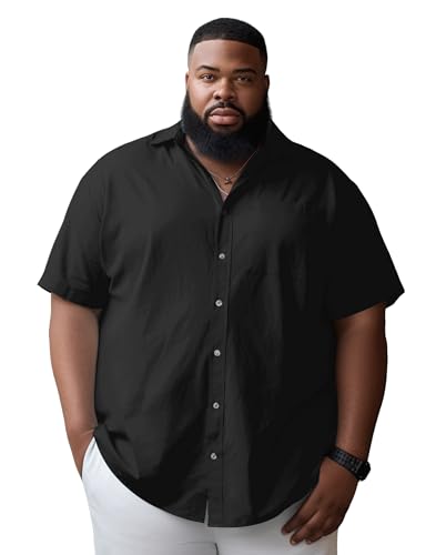 Yuyapu Button Down Shirt Men Causal Big and Tall Shirts