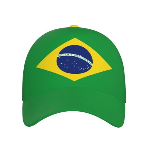 Luirioe Brazil Flag Baseball Cap Snapback Hats for Men Women Adjustable Dad Hat Cute Flag Baseball Cap