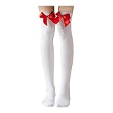 Womens Striped Knee High Socks Fashion Color Striped Hallowee Cosplay Stockings Christmas Scene Clothing