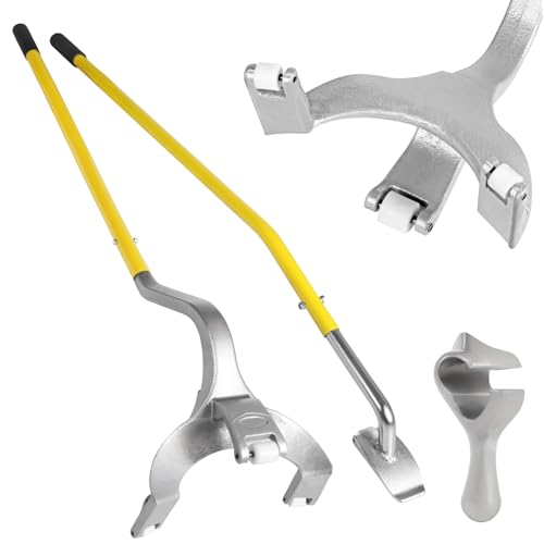 Image of YELLOW JACKET Tire Mount Demount Tool, 22.5 to 24.5 inches, 3PCS Tire Changer Demount Tool Adapted to Aluminum and Steel Rims, with Extra Bead Keeper, Tire Changing Tools for Car Repairing, Yellow