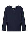 Slim Fit - Schmale Passform NAME IT Langarm T-Shirt für Jungen Dark Sapphire 98