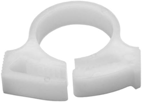 HellermannTyton SNP1010M4 Snapper Hose Clamps.569"/.651" Min/Max Diameter, POM, White, 1000/pkg
