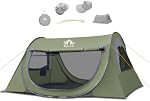 Night Cat Pop-up Camping Tent: 2 Person Tent Waterproof Instant Easy Setup Tunnel Tent