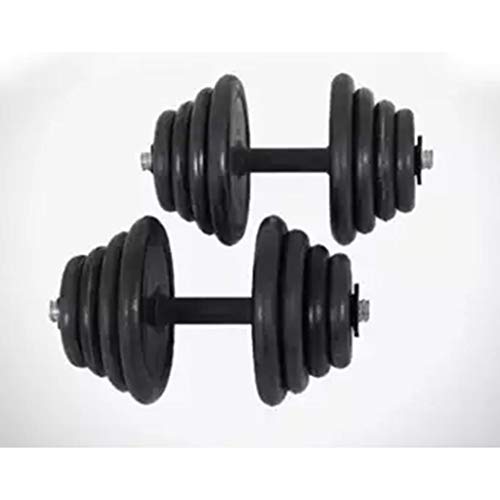 Dumbbells Mannen Plastic Dumbbell Thuis Gewichtheffen Muscle Training Fitnessapparatuur Afneembare 20KG Halterset - Afbeelding 7