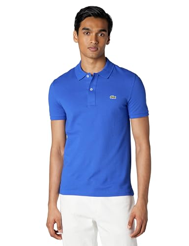 T-shirt Lacoste homme à manches courtes bleu Ladigue haut de gamme taille L