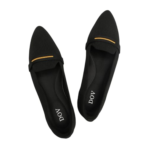 Bealin Womens Flats Dressy Pointed Toe Knit Ballet Shoes Confortable Women Soft Flats Shoes Slip On Loafer Shoes