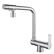 Grifo de la cocina con función de purificación de agua, con 3 tubos de 3 vias seperate, se puede conectar con purificador de agua(filtro no incluido) 2 salidas de agua, una para agua convencional, otra para agua potable, útil y práctico, ideal para t...
