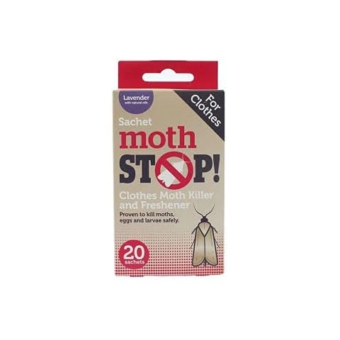 20 Lakeland Moth Stop Sachets with Lavender Cover