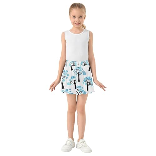 Girls' Shorts Athletic Skorts Trees Branches Tennis Skirts Toddler Cheer Cheer Skirt 3t3