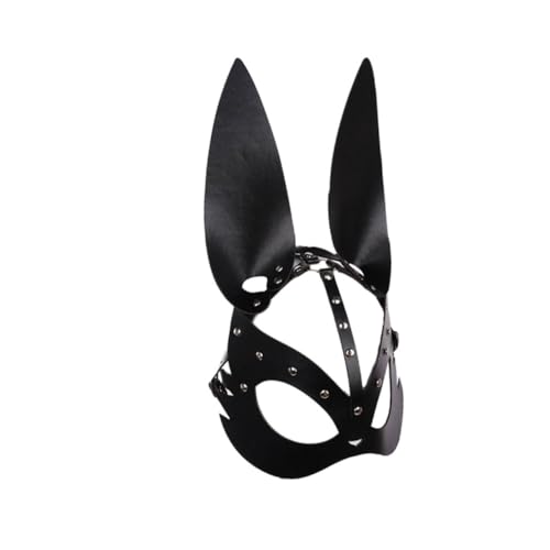 COSMEVIVI Rabbit Mask Adults' Party Mask Leather Material Unique Bunny Style for Celebration