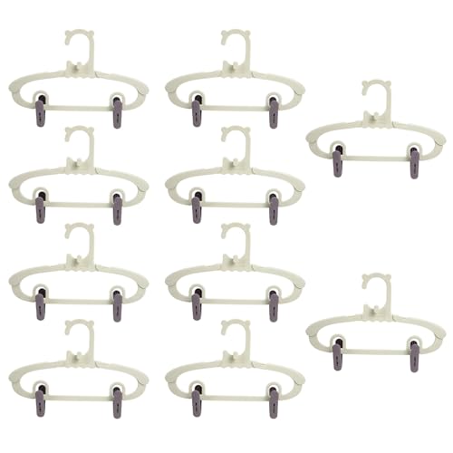 GALPADA Perchas Telescópicas para Ropa Infantil Clips para Pantalones, Diseño Simple en Pp, Organizador de Armario para Niñas Hogar