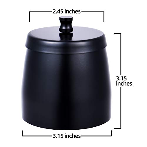 INONE Ashtrays with Lid for Cigarette, Stainless Steel Windproof Ashtray for Home, Outdoors (Small)
