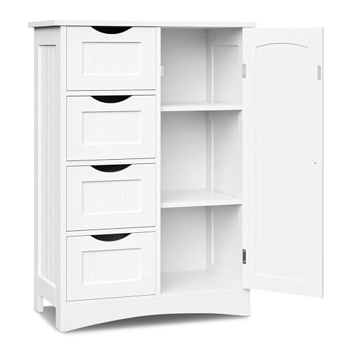 SUPER DEAL White Bathroom Storage Cabinet